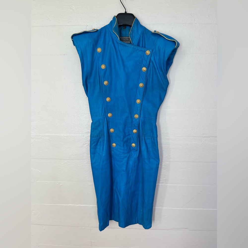 Michael Hoban Blue Midi Dress